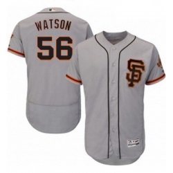 Mens Majestic San Francisco Giants 56 Tony Watson Grey Alternate Flex Base Authentic Collection MLB Jersey 