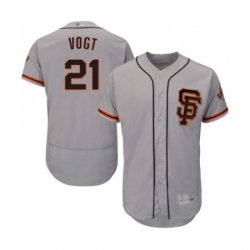 Mens San Francisco Giants 21 Stephen Vogt Grey Alternate Flex Base Authentic Collection Baseball Jersey