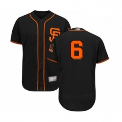 Mens San Francisco Giants 6 Steven Duggar Black Alternate Flex Base Authentic Collection Baseball Jersey