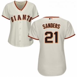 Womens Majestic San Francisco Giants 21 Deion Sanders Replica Cream Home Cool Base MLB Jersey