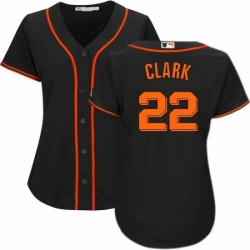 Womens Majestic San Francisco Giants 22 Will Clark Replica Black Alternate Cool Base MLB Jersey