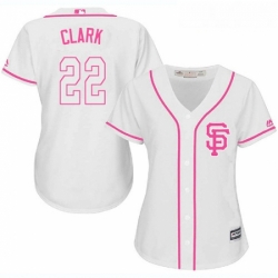 Womens Majestic San Francisco Giants 22 Will Clark Replica White Fashion Cool Base MLB Jersey