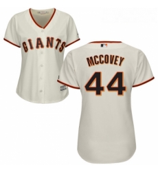 Womens Majestic San Francisco Giants 44 Willie McCovey Authentic Cream Home Cool Base MLB Jersey