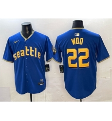Men Seattle Mariners 22 Bryan Woo Royal 2025 Limited Stitched jersey Men Seattle Mariners 22 Bryan Woo Royal 2025 Limited Stitched jersey
