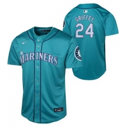 Youth Seattle Mariners  24 Ray Green Stitched MLB Cool Base Nike Jersey