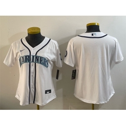 Youth Seattle Mariners Blank White Cool Base Stitched Baseball Jersey