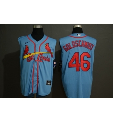 Cardinals 46 Paul Goldschmidt Light Blue Nike Cool Base Sleeveless Jersey