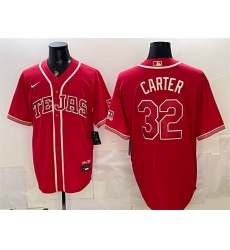 Men Texas Rangers  32 Evan Carter Red 2026 City Connect Stadium Stitched Baseball Jersey