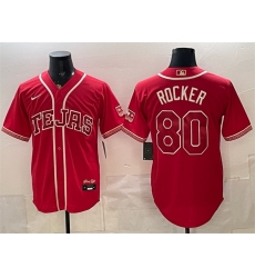 Men Texas Rangers  80 Kumar Rocker Red 2026 City Connect Stadium Stitched Baseball Jersey