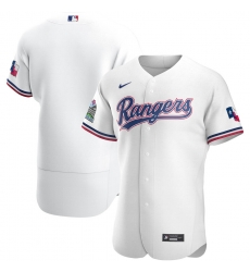 Men Texas Rangers Men Nike White Home 2020 Flex Base Team MLB Jersey