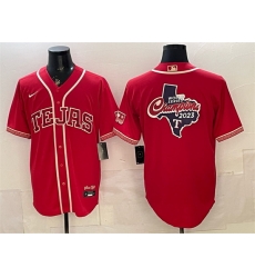 Men Texas Rangers Team Big Logo Red 2026 City Connect Stadium Stitched Baseball Jersey s Men Texas Rangers Team Big Logo Red 2026 City Connect Stadium Stitched Baseball Jersey s