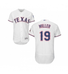 Mens Texas Rangers 19 Shelby Miller White Home Flex Base Authentic Collection Baseball Jersey