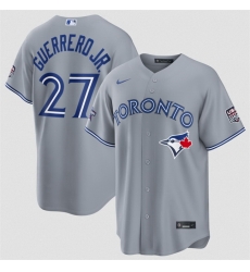 Men Toronto Blue Jays 27 Vladimir Guerrero Jr Gray 2026 All Star Game USA 250 Patch Stitched Baseball Jersey Men Toronto Blue Jays 27 Vladimir Guerrero Jr Gray 2026 All Star Game USA 250 Patch Stitched Baseball Jersey