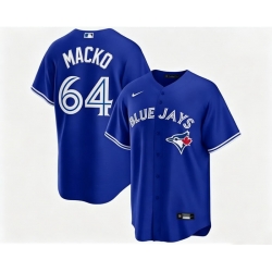 Men Toronto Blue Jays Adam Macko 64 Blue Away Flex Base Stitched Baseball Jersey