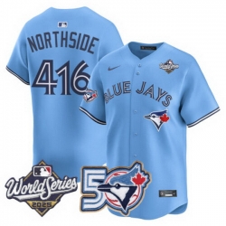 Men Women Youth Blue Jays 50th Patch 2025 World Series Powder Blue 416 Northside Stitched Jersey 