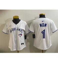 Youth Toronto Blue Jays  1 Mom White Limited Stitched Baseball Jersey