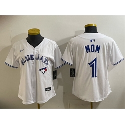 Youth Toronto Blue Jays  1 Mom White Limited Stitched Baseball Jersey