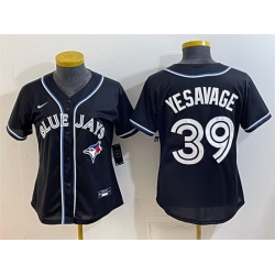 Youth Toronto Blue Jays  39 Trey Yesavage 2026 Fashion Replica Black Out Stitched Baseball Jersey