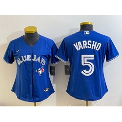 Youth Toronto Blue Jays  5 Daulton Varsho Royal Cool Base Stitched Baseball Jersey