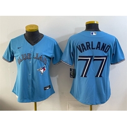 Youth Toronto Blue Jays  77 Louis Varland Blue Stitched Baseball Jersey