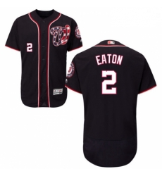 Mens Majestic Washington Nationals 2 Adam Eaton Navy Blue Flexbase Authentic Collection MLB Jersey