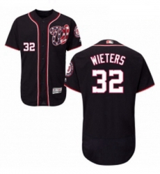 Mens Majestic Washington Nationals 32 Matt Wieters Navy Blue Flexbase Authentic Collection MLB Jersey