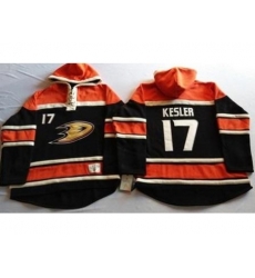 Anaheim Ducks 17 Ryan Kesler Black Sawyer Hooded Sweatshirt Stitched NHL Jersey