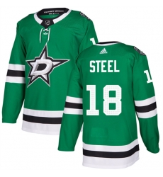 Men Dallas Stars 18 Sam Steel Green Stitched Jersey