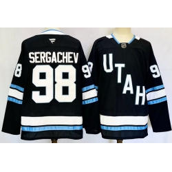 Men Utah Hockey Club 98 Mikhail Sergachev Navy 2024 25 Stitched Jersey