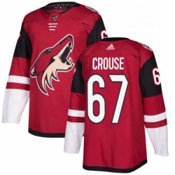 Mens Adidas Arizona Coyotes 67 Lawson Crouse Premier Burgundy Red Home NHL Jersey 