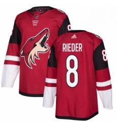 Mens Adidas Arizona Coyotes 8 Tobias Rieder Premier Burgundy Red Home NHL Jersey 