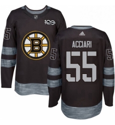 Mens Adidas Boston Bruins 55 Noel Acciari Premier Black 1917 2017 100th Anniversary NHL Jersey 