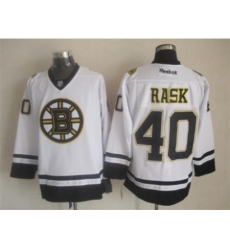 NHL Boston Bruins #40 Tuukka Rask White Fashion Stitched Jerseys