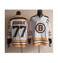 NHL Jerseys Boston Bruins #77 BOURQUE White Jersey