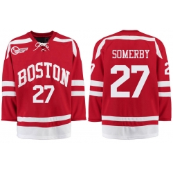 Boston University Terriers BU 27 Doyle Somerby Red Stitched Hockey Jersey