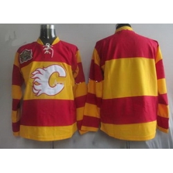 Calgary Flames Blank Red Orange Classic Hockey Jersey