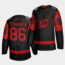 Carolina Hurricanes 86 Teuvo Teravainen Black Men 2021 Stadium Series Outdoor Game Jersey