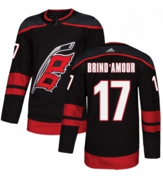 Mens Adidas Carolina Hurricanes 17 Rod BrindAmour Authentic Black Alternate NHL Jerse