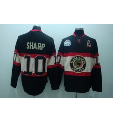 Chicago Blackhawks 10 Patrick Sharp black jerseys Winter Classic A patch