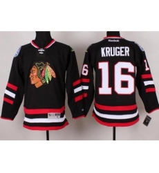 Chicago Blackhawks 16 Marcus Kruger Black 2014 Stadium Series NHL Jersey A PATCH