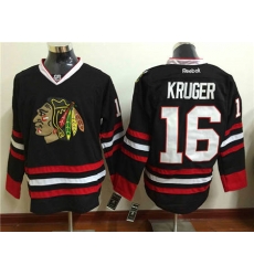 Chicago Blackhawks  #16 Marcus Kruger Black Stitched NHL Jersey