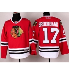 Chicago Blackhawks 17 Sheldon Brookbank Red Hockey NHL Jerseys