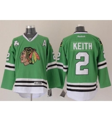 Chicago Blackhawks #2 Duncan Keith Green Stitched NHL Jersey