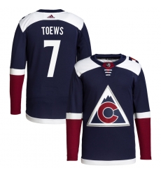 Adidas Colorado Avalanche 7 Devon Toews Navy Alternate Authentic Stitched NHL Jersey