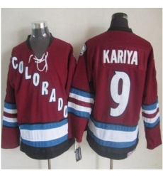 Colorado Avalanche #9 Paul Kariya Red CCM Throwback Stitched NHL Jersey