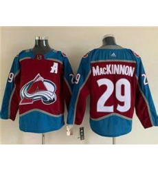 Men's Colorado Avalanche #29 Nathan MacKinnon With A Ptach Burgundy Stitched Jersey