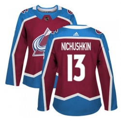 Women Colorado Avalanche #13 Valerie Nichushkin Red Stitched adidas NHL Jersey