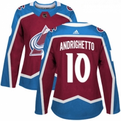 Womens Adidas Colorado Avalanche 10 Sven Andrighetto Authentic Burgundy Red Home NHL Jersey  Womens Adidas Colorado Avalanche 10 Sven Andrighetto Authentic Burgundy Red Home NHL Jersey