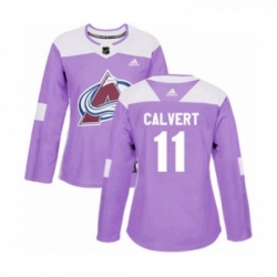 Womens Adidas Colorado Avalanche 11 Matt Calvert Authentic Purple Fights Cancer Practice NHL Jersey  Womens Adidas Colorado Avalanche 11 Matt Calvert Authentic Purple Fights Cancer Practice NHL Jersey