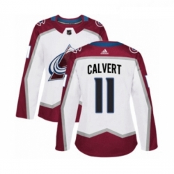 Womens Adidas Colorado Avalanche 11 Matt Calvert Authentic White Away NHL Jersey  Womens Adidas Colorado Avalanche 11 Matt Calvert Authentic White Away NHL Jersey